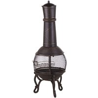 Beliani - Feuerstelle Messing aus Stahl mit Funkengitter Outdoor-Kamin Rustikal Beliani - Feuerstelle Messing aus Stahl mit Funkengitter Outdoor-Kamin Rustikal von BELIANI