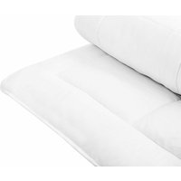 Bettdecke Weiß Mikrofaser 200 x 220 cm Extra Warm Ganzjahresdecke Vier-Jahreszeiten Steppdecke Steppbett Monochromatisch Paspel Schlafzimmer - Weiß von BELIANI