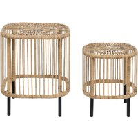 Couchtisch 2er Set CESENATICO Rattan Naturfarben Couchtisch 2er Set CESENATICO Rattan Naturfarben von BELIANI