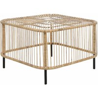 Beliani - Garten Beistelltisch Naturfarben Rattan Quadratisch 67x67 cm Geflochten Boho-Stil Couchtisch Wohnzimmertisch Sofatisch Outoor Terrasse Beliani - Garten Beistelltisch Naturfarben Rattan Quadratisch 67x67 cm Geflochten Boho-Stil Couchtisch Wohnzimmertisch Sofatisch Outoor Terrasse von BELIANI