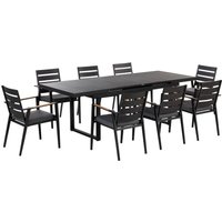 Gartenmöbel Set 8-Sitzer VALCANETTO/TAVIANO inkl. Kissen Metall Schwarz Gartenmöbel Set 8-Sitzer VALCANETTO/TAVIANO inkl. Kissen Metall Schwarz von BELIANI
