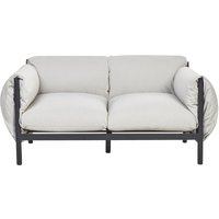 Gartensofa 2-Sitzer Hellgrau und Schwarz Aluminium mit Stoffbezug Niedriger Lehne Modern Terasse Balkon Außen Wohnzimmer Gartenzubehör Gartensofa 2-Sitzer Hellgrau und Schwarz Aluminium mit Stoffbezug Niedriger Lehne Modern Terasse Balkon Außen Wohnzimmer Gartenzubehör von BELIANI