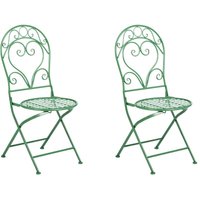 Gartenstuhl 2er Set ALBINIA Metall Grün Gartenstuhl 2er Set ALBINIA Metall Grün von BELIANI