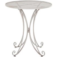 Outdoor Bistrotisch CILENTO 71 cm 71 cm Metall Grau von BELIANI