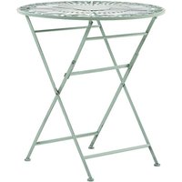 Beliani - Gartentisch Grün Metall Rund Zusammenklappbar Balkon Terrasse Garten Romantisch von BELIANI