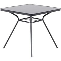Outdoor Bistrotisch LIVO 80 cm 80 cm Glas Schwarz Outdoor Bistrotisch LIVO 80 cm 80 cm Glas Schwarz von BELIANI