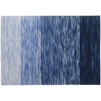Teppich Blau Wolle Polyester 160 x 230 cm Kurzflor Ombre Design Handgewebt Rechteckig - Blau von BELIANI