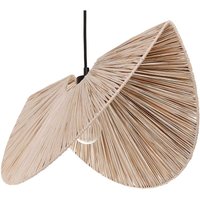 Hängelampe Natürlich Papierschirm 1-Flammig Glühbirnen-Design Gefaltete Optik Rund Langes Kabel Modern Boho Wohnzimmer Esszimmer Beleuchtung von BELIANI