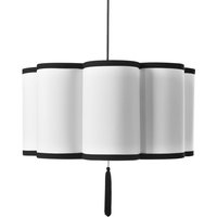Beliani - Hängelampe Weiß mit Nylon Schirm Modernes Design Beleuchtung Hängeleuchte Esszimmer Wohnzimmer Schlafzimmer von BELIANI