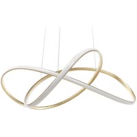 Hängelampe led Gold Aluminium 120 cm Pendelleuchte geschwungene Form für Wohnzimmer für Salon für Essszimmer Hängelampe led Gold Aluminium 120 cm Pendelleuchte geschwungene Form für Wohnzimmer für Salon für Essszimmer von BELIANI