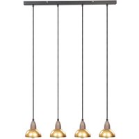 Hängeleuchte Messing und Schwarz Metall 4-Flammig mit Schirm Glockenform Langem Kabel Modern Industrie Design für Esstisch Wohnzimmer Wohnküche Hängeleuchte Messing und Schwarz Metall 4-Flammig mit Schirm Glockenform Langem Kabel Modern Industrie Design für Esstisch Wohnzimmer Wohnküche von BELIANI