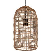 Hängeleuchte Braun Papiergeflecht Schirm Glockenform mit Langem Kabel Boho Stil Skandi Rustikal für Esstisch Wohnzimmer Flur Wohnküche Hängeleuchte Braun Papiergeflecht Schirm Glockenform mit Langem Kabel Boho Stil Skandi Rustikal für Esstisch Wohnzimmer Flur Wohnküche von BELIANI