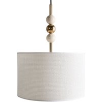 Hängeleuchte LOKY Metall Messing / Beige von BELIANI