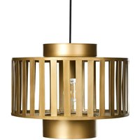 Hängeleuchte Messingfarben Metall 1-Flammig Gitter-Design Glühbirnen-Optik Modern Industrie Design für Esstisch Wohnzimmer Flur Wohnküche von BELIANI