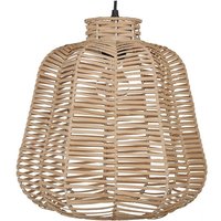 Beliani - Hängeleuchte Natürlich Hellbraun 128 cm Rattan geflochten Schirm glockenförmig für Wohn- Schlaf- und Esszimmer Modernes Design Boho Stil von BELIANI