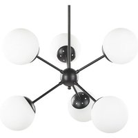 Hängeleuchte Schwarz aus Eisen und Glas 6-flammig Kugelform für Esszimmer Wohnzimmer Salon Industrie Look Modernes Design Hängeleuchte Schwarz aus Eisen und Glas 6-flammig Kugelform für Esszimmer Wohnzimmer Salon Industrie Look Modernes Design von BELIANI