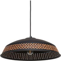 Beliani - Hängelampe Schwarz Eisen pu Leder Kuppel Schirm Modern Zeitgenössischer Stil Beliani - Hängelampe Schwarz Eisen pu Leder Kuppel Schirm Modern Zeitgenössischer Stil von BELIANI