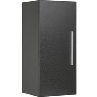 Hängeschrank Schwarz mdf Platte Aluminium 88 x 40 x 35 cm Modern Trendy Praktisch Viel Stauraum Fächer Badezimmer - Silber von BELIANI