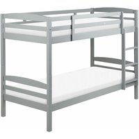 Hochbett Grau Kiefernholz 2 Lattenroste 90 x 200 cm Leiter Modern Etagenbett für 2 Personen Schlafzimmer Ausstattung - Grau von BELIANI