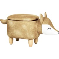 Beliani - Hocker Orange Samt Fuchs mit Stauraum Holzbeinen Modern Kindermöbel Tierhocker Kinderhocker Sitzhocker Schlafzimmer Wohnzimmer Deko Beliani - Hocker Orange Samt Fuchs mit Stauraum Holzbeinen Modern Kindermöbel Tierhocker Kinderhocker Sitzhocker Schlafzimmer Wohnzimmer Deko von BELIANI