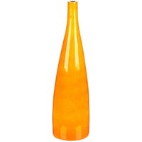 Blumenvase Orange Terrakotta 50 cm Handgemacht Langer Hals Schmale Öffnung Flaschenform Bodenvase Deko Accessoires Wohnzimmer Schlafzimmer Flur von BELIANI