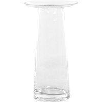 Blumenvase Transparent Glas 26 cm Hohe Form mit Schmaler Öffnung Modern Tischdeko Wohnaccessoires Deko Glasvase für Wohnzimmer Esstisch - Transparent von BELIANI