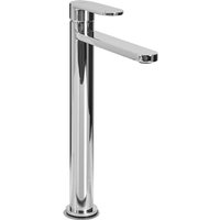 Beliani - Hohe Waschtischarmatur Silber aus Messing Verchromt Einhebelmischer Mischbatterie Waschbeckenarmatur Wasserhahn Badezimmer Modernes Design von BELIANI