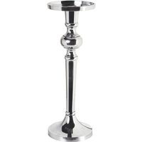 Kerzenständer Silber Aluminium glänzend klassisches Design Glamour Stil Flurdeko Wohnzimmer Schlafzimmer Wohnaccessoires Tischdekoration von BELIANI