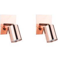 Beliani - Wandleuchte Kupfer Metall 2er Set verstallbar Industrie Look Moderne Deckenleuchte von BELIANI