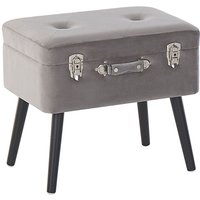 Hocker mit Stauraum MALLARD Samtstoff Grau von BELIANI