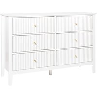 Kommode mit 6 Schubladen ASSISI Weiß von BELIANI