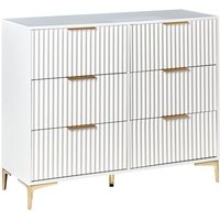 Kommode mit 6 Schubladen WALCOTT Weiß Kommode mit 6 Schubladen WALCOTT Weiß von BELIANI