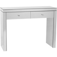 Konsolentisch Silber 35 x 100 cm Spiegeloptik Kleine Kommode Glänzend Rechteckig Modern von BELIANI