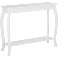 Konsolentisch Weiß 30 x 100 cm mdf Tischplatte Gefärbt Rechteckig Modern - Weiß von BELIANI