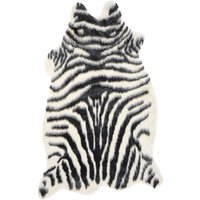 Kunstfell Teppich Schwarz und Weiß Webpelz Stoff Zebra Fellform Pelzimitat 60 x 90 cm Bettvorleger Läufer Überwurf für Sitzmöbel Sofa Couch Sessel Kunstfell Teppich Schwarz und Weiß Webpelz Stoff Zebra Fellform Pelzimitat 60 x 90 cm Bettvorleger Läufer Überwurf für Sitzmöbel Sofa Couch Sessel von BELIANI