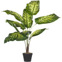 Kunstpflanze DIEFFENBACHIA 122 cm Grün von BELIANI