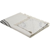 Kuscheldecke Beige und Schwarz Baumwolle 130 x 180 cm Handgefertigt Muster Orientalisch Quasten für Bett Sofa Couch Sessel Schlafzimmer Kuscheldecke Beige und Schwarz Baumwolle 130 x 180 cm Handgefertigt Muster Orientalisch Quasten für Bett Sofa Couch Sessel Schlafzimmer von BELIANI