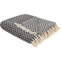Kuscheldecke CHYAMA Baumwolle 200 x 220 cm Schwarz Kuscheldecke CHYAMA Baumwolle 200 x 220 cm Schwarz von BELIANI