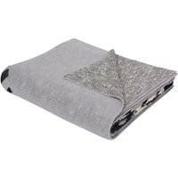 Kuscheldecke MATTA Baumwolle 130 x 170 cm Grau von BELIANI