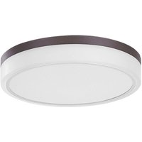 Led Deckenleuchte Weiß und Braun Metall Acryl Rund Flach Warmweiß Modern Unterputzmontage für Wohnzimmer Küche Bad Schlafzimmer Esszimmer Flur von BELIANI