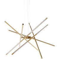 LED Hängeleuchte PALUN mit Dimmer Metall Gold von BELIANI