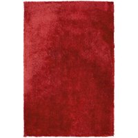 Teppich Rot Stoff rechteckig 140 x 200 cm einfarbig getuftet Modern Industrie Stil Langhaar Shaggy Flur Wohn-, Kinder- und Schlafzimmer - Rot von BELIANI