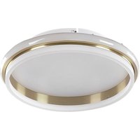 Led Deckenleuchte Gold und Weiß Metall Ringförmig Warmweißes Licht Modern für Wohnzimmer Küche Bad Schlafzimmer Esszimmer Flur - Weiß von BELIANI