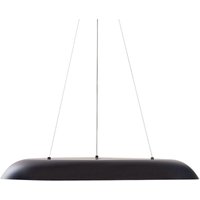 Led Hängelampe Schwarz Stahl u. Acryl ø 60 cm Rund Ringform mit Langem Kabel Modern für Flur Küche Esstisch Wohnküche Hohe Decken Innenräume von BELIANI