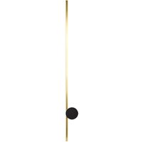 Led Wandlampe Gold Aluminium Schwarz Eisen Sockel 90 cm Licht Beleuchtung Schlafzimmer Wohnzimmer Modernes Design von BELIANI