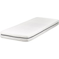 Matratze Weiß Memory Foam 80 x 200 cm Mittelfest Abnehmbarer Bezug für Einzelbetten Schlafzimmer Ausstattung - Weiß von BELIANI