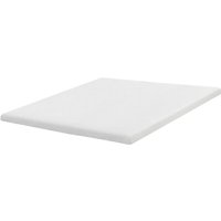 Matratzentopper Weiß Latex PU-Schaum 180 x 200 cm Polyester Bezug Komfort Schaumtopper von BELIANI