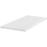 Matratzentopper Weiß Latex PU-Schaum 90 x 200 cm Polyester Bezug Komfort Schaumtopper von BELIANI