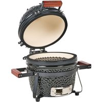 Mini-Holzkohlegrill KAMADO Keramik Schwarz Mini-Holzkohlegrill KAMADO Keramik Schwarz von BELIANI