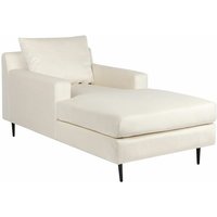 Chaiselongue beige Samtstoff mit Armlehnen und Kissen Modernes Design Minimalistischer Stil Relaxliege für Wohnzimmer Schlafzimmer - Schwarz von BELIANI